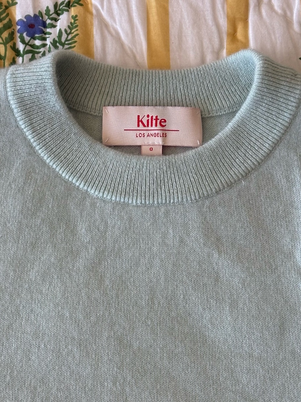 Kitte Women's Short-Sleeve Crewneck Sweater in Light Mint - Picture 4 of 7